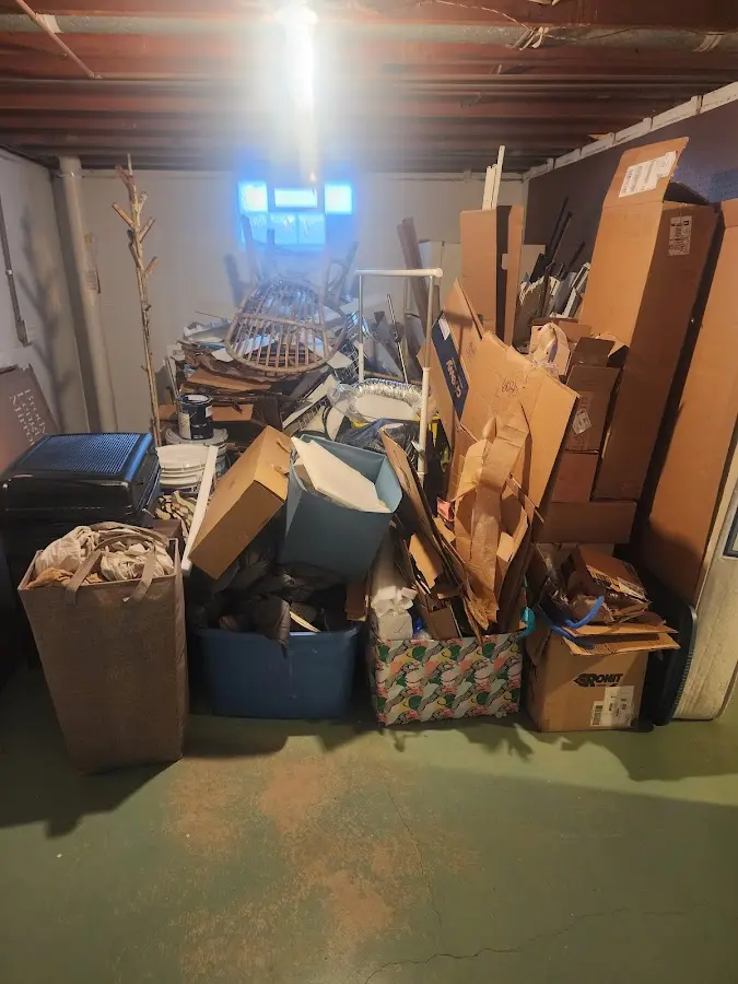 Roll-off dumpster container at job site for 15 Yard Dumpster Rental in East Hemet